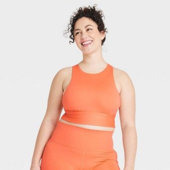 Women's Light Support Brushed Sculpt High-Neck Sports Bra - All in Motion C - Picture 2 of 7